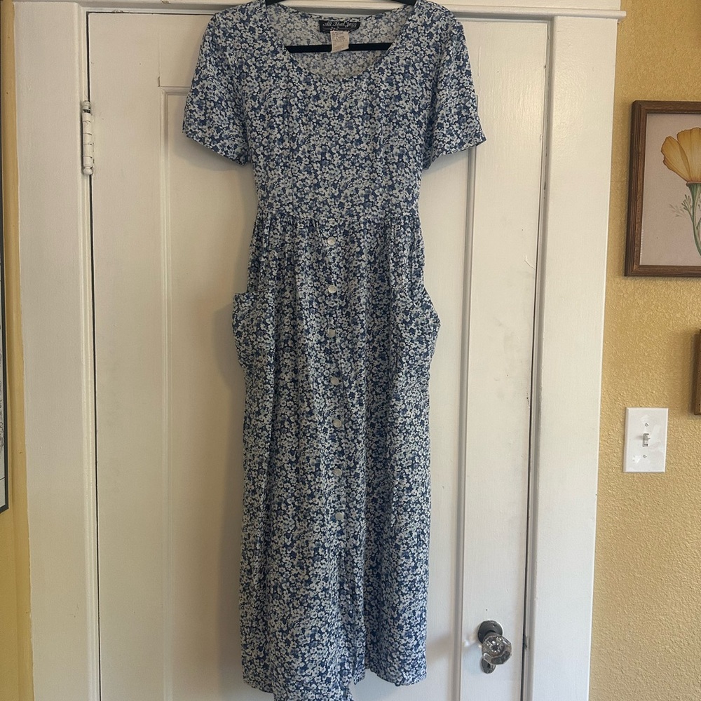 All that Jazz Blue Floral Midi Dress
